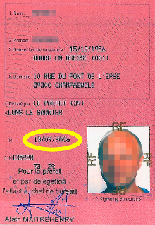 Date de votre permis de conduire