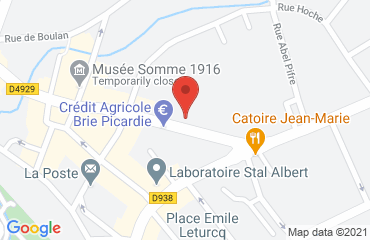 Lieu de stages ALBERT sur la carte de Albert