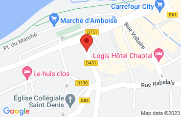 Lieu de stages Salle polyvalente Molière, Mairie d'Amboise sur la carte de Amboise