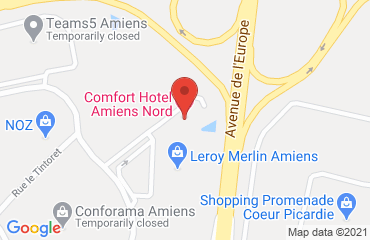 Lieu de stages COMFORT HOTEL AMIENS NORD sur la carte de Amiens