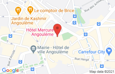 Lieu de stages MERCURE sur la carte de Angoulême