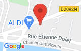 Plan Google Stage recuperation de points Romans-sur-Isère 26100, Clos des Tanneurs-Avenue Adolphe Figuet