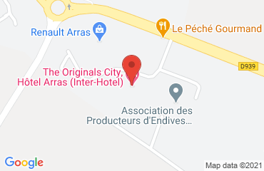 Lieu de stages THE ORIGINALS CITY (Ex Inter Hôtel) sur la carte de Arras