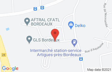 Lieu de stages AFTRAL sur la carte de Artigues-prés-Bordeaux