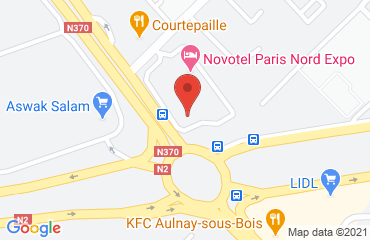 Lieu de stages NOVOTEL PARIS NORD sur la carte de Aulnay-sous-Bois