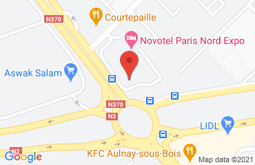 Lieu de stages Hotel Novotel sur la carte de Aulnay-sous-Bois