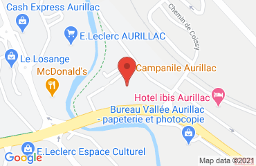 Lieu de stages CAMPANILE sur la carte de Aurillac