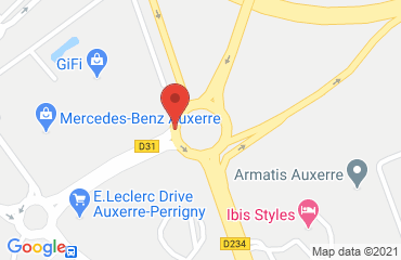 Lieu de stages IBIS STYLES AUXERRE NORD sur la carte de Auxerre