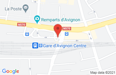 Lieu de stages Hôtel hs sur la carte de Avignon