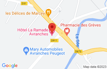 Lieu de stages Hôtel la ramade sur la carte de Avranches