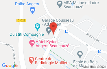 Lieu de stages Hôtel Kyriad Angers Ouest sur la carte de Beaucouzé