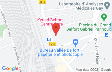 Lieu de stages KYRIAD sur la carte de Belfort