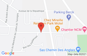 Lieu de stages Chez Mireille Reingam Park sur la carte de Berck