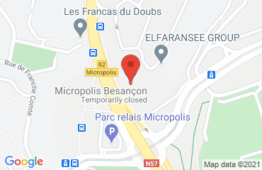 Lieu de stages Micropolis sur la carte de Besançon