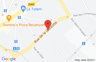 Lieu de stages FJT La Cassotte sur la carte de Besançon