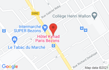Lieu de stages Hôtel Kyriad sur la carte de Bezons