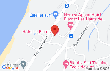 Lieu de stages Hôtel Le Biarritz sur la carte de Biarritz