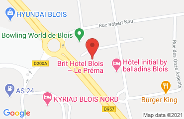 Lieu de stages Brit Hôtel Le Prema sur la carte de Blois