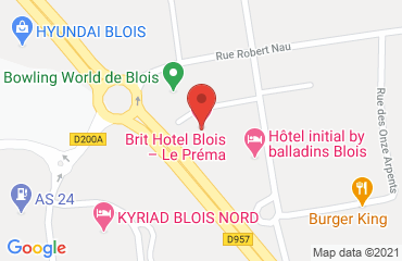 Lieu de stages Brit Hotel Le Prema sur la carte de Blois