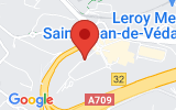 Plan Google Stage recuperation de points Saint-Jean-de-Védas 34430, Rue Robert Schuman, Parc Lapeyrière