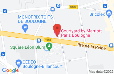 Lieu de stages COURTYARD BY MARIOTT PARIS BOULOGNE sur la carte de Boulogne-Billancourt