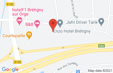 Lieu de stages ENZO HOTEL   LARCCA sur la carte de Brétigny-sur-Orge