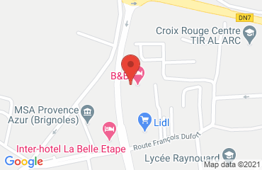 Lieu de stages INTER HÔTEL sur la carte de Brignoles