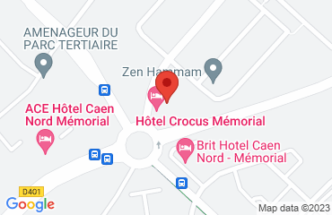 Lieu de stages Hôtel Crocus Mémorial  sur la carte de Caen
