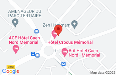 Lieu de stages Hôtel Crocus Mémorial sur la carte de Caen