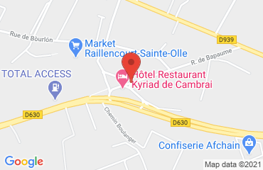 Lieu de stages PRIM HOTEL sur la carte de Cambrai
