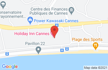 Lieu de stages Holiday Inn sur la carte de Cannes