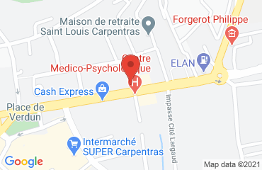 Lieu de stages CER ANGY sur la carte de Carpentras