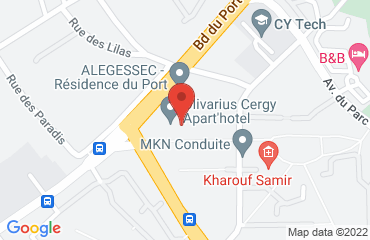 Lieu de stages Hôtel OLIVARIUS sur la carte de Cergy