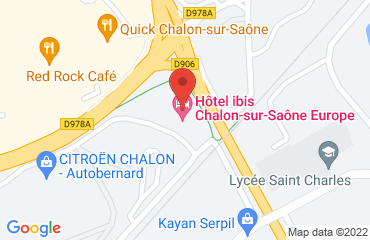 Lieu de stages HOTEL IBIS sur la carte de Chalon-sur-Saône