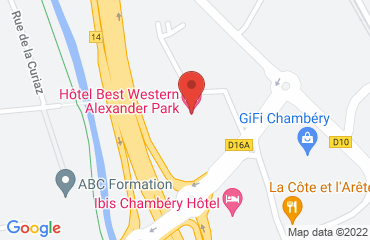 Lieu de stages Best Western Alexander Park sur la carte de Chambéry