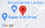 Plan Google Stage recuperation de points Loches 37600, 1 Rue Viollet le Duc, ZA de Vauzelles