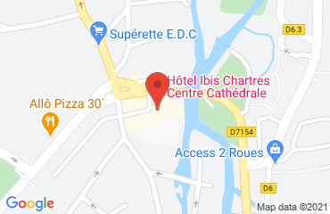 Lieu de stages Hotel IBIS sur la carte de Chartres
