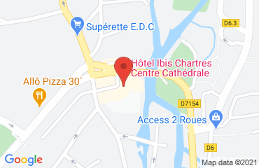 Lieu de stages HOTEL IBIS sur la carte de Chartres