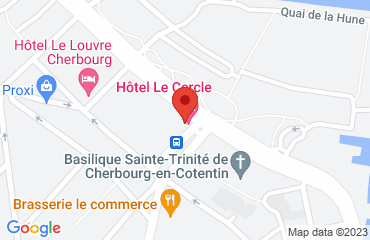 Lieu de stages Hôtel le Cercle sur la carte de Cherbourg-Octeville