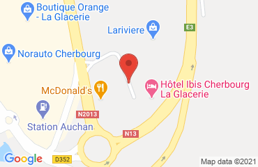 Lieu de stages IBIS sur la carte de Cherbourg