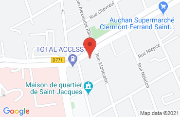 Lieu de stages Comfort Hotel sur la carte de Clermont-Ferrand