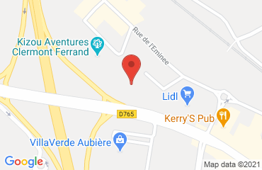 Lieu de stages Hôtel Kyriad La Pardieu  sur la carte de Clermont-Ferrand