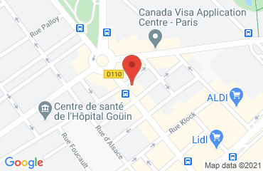 Lieu de stages HOTEL RESIDENCE EUROPE CLICHY sur la carte de Clichy