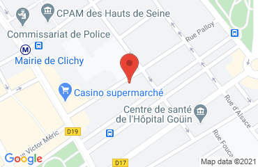 Lieu de stages Autoécole MG - SARL MATHIOT GUERIBI sur la carte de Clichy