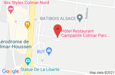Lieu de stages Hôtel Campanile sur la carte de Colmar