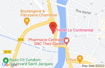 Lieu de stages Hotel CONTINENTAL sur la carte de Condom