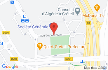 Lieu de stages Hotel Central Creteil sur la carte de Créteil