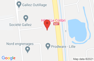 Lieu de stages Hotel Le Colibri sur la carte de Douvrin