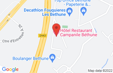 Lieu de stages Hotel CAMPANILE sur la carte de Fouquières-lès-Béthune