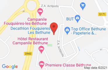 Lieu de stages CAMPANILE sur la carte de Fouquières-lès-Béthune